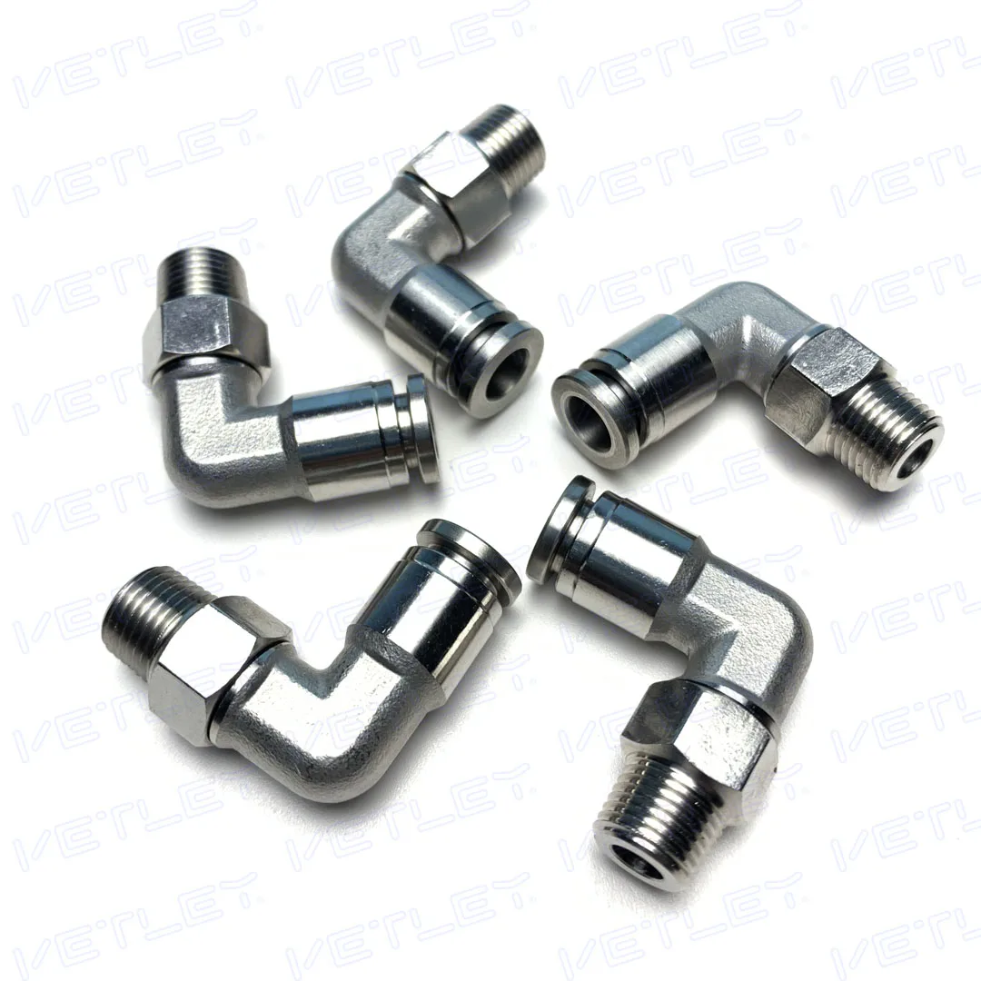 NPT Male Elbow SPL 1/4NPT1/8,SPL1/4NPT1/4 Stianless steel male elbow SPL inch size npt thread air quick pneumatic fittings