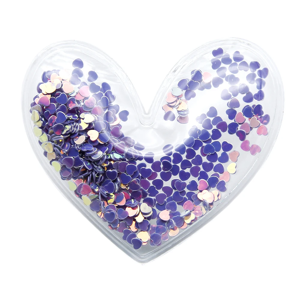 New 5Pc Transparent Plastic Bag love Cloud Bling Shaker Sequins DIY Make Hair Clip Accessories Craft Decor,5Yc7561