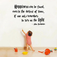 Classic Movie Quotes Wall Decal Happiness Can Be Found Albus Dumbledore Saying Movie Vinyl Sticker Boy Kids Wall Sticker