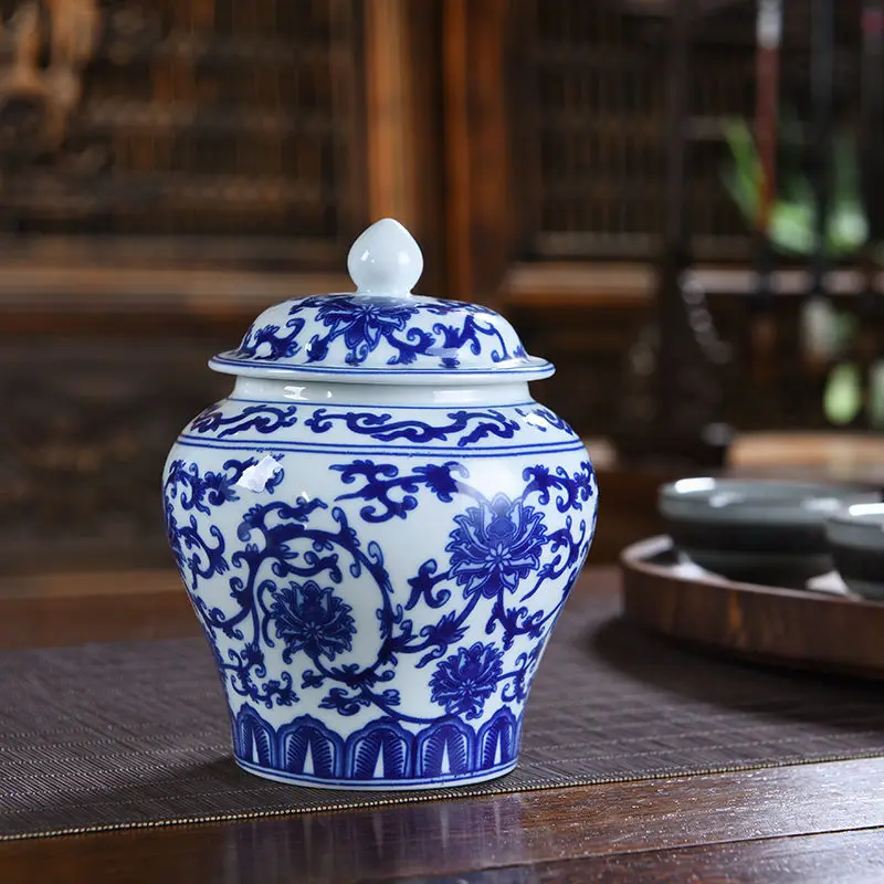 

High-quality Chinese-style Tea Cans Large-capacity Ceramic Household Tea Storage Tank Pu'er Green Tea Sealed Moisture-proof Cans
