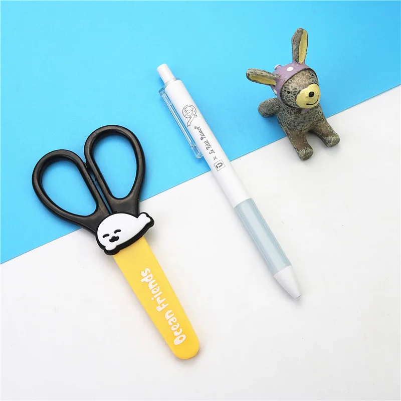 1PCS cute Marine animals student stationery scissors Child safety scissors paper cutting Crop tool