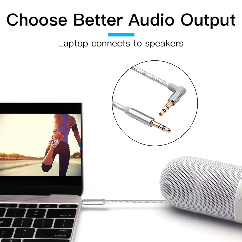 AUX สายแจ็ค3.5มม.ชายชายสายสัญญาณเสียงปลั๊ก Aux สำหรับหูฟัง PC ลำโพง