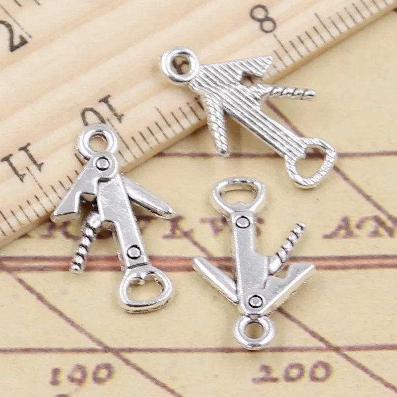 20pcs Charms Utility Tools Knife Opener 21x12mm Tibetan Silver Color Pendants Antique Jewelry Making DIY Handmade Craft