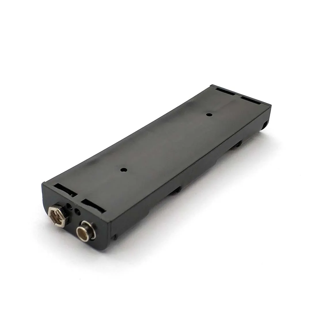 롱 스트립 타입 배터리 케이스 홀더, 뒷면 배터리 보관함, 버튼 배터리 박스, 4 X AA, 6V, 9V