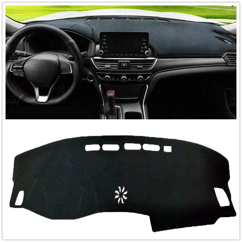 

Front Dashboard Cover Carpet For Honda Accord 2018-2019 Black Car Dash Board Heat Proof Mat Dashmat Shield Pad Shade Strip Trim