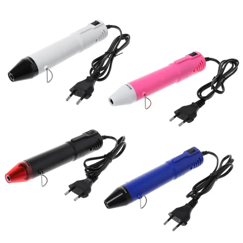 130W 220V Mini Heat Gun Shrink Hot Air Temperature Electric Power Nozzles Tool DIY Embossing EU Plug