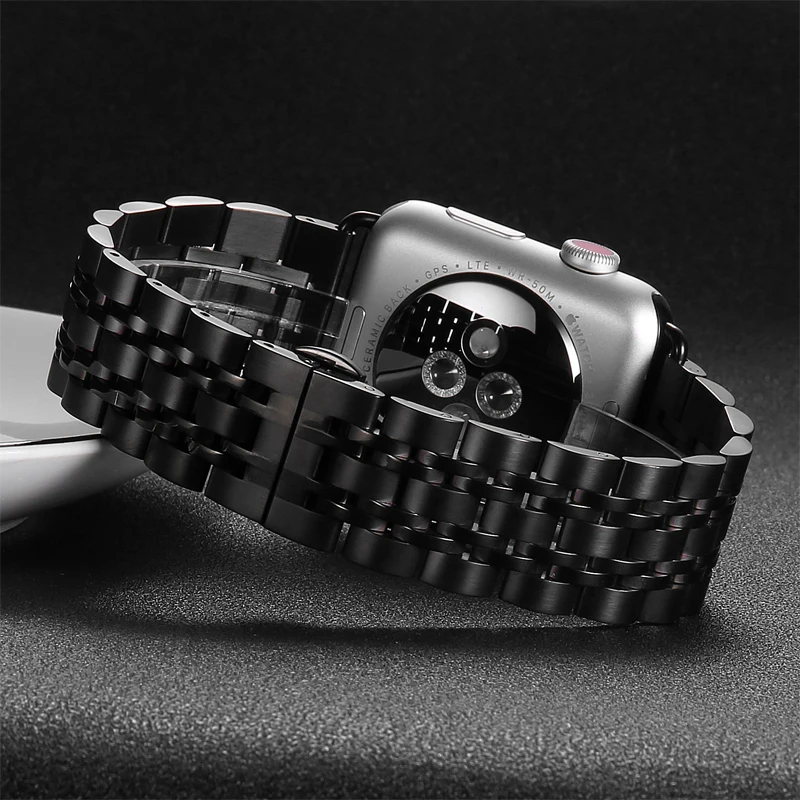 Link bracelet strap for apple watch band 45mm 44mm 41mm 40mm Ultra 8 7 6 5 4 42mm 38mm iwatch bracelet metal watchband+box+tool