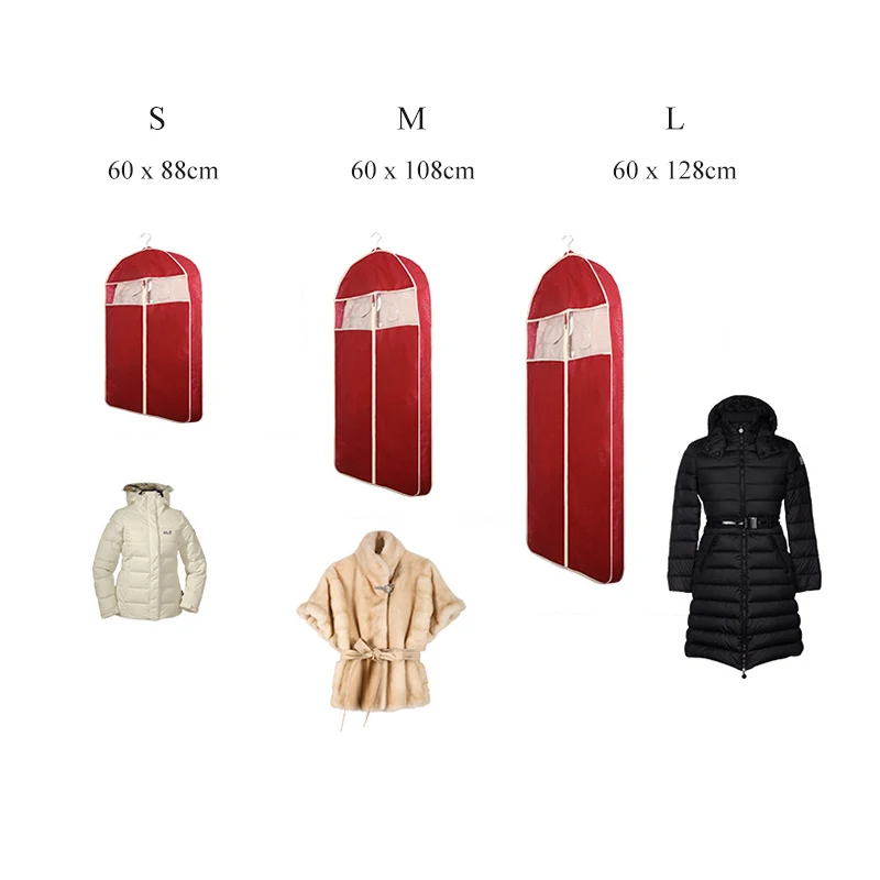 Three Dimension Type wedding dress cover,wardrobe clothes cover with zipper,garment bag with clear window,fur coat protector