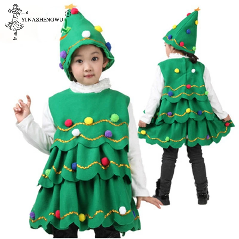 

Green Tree Costume For Children Baby Girls Year Party Cosplay Clothing Dress Halloween Christmas