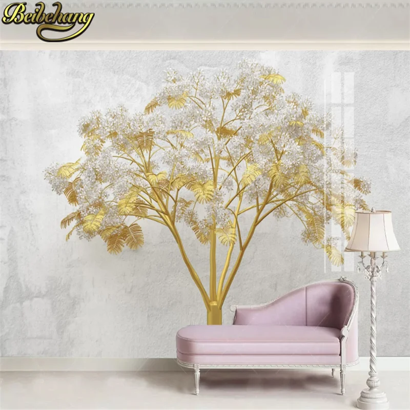 

beibehang 3D romantic flower trees photo wallpaper mural Modern papel de parede 3d floral murals wall paper for living room