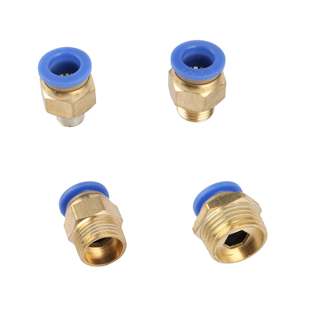 

10mm Hose Tube 1/8'' 1/4'' 3/8'' 1/2'' BSP Male Thread Brass Quick Connector Garden Irrigation System Pipe Coupling Adapters