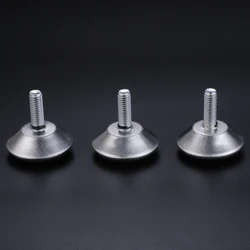 4Pcs Steel Rubber Furniture Legs Anti-slip Base Table Cabinet Leg Pad Adjustable Leveling Feet Leveler Screw 13mm-27mm