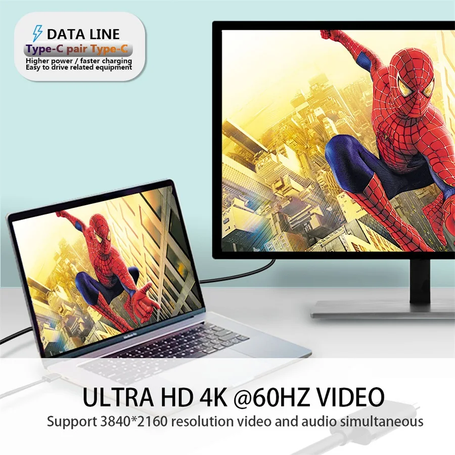 ラップトップ用thunderbolt USBcケーブル、3.1 gen2、10gbps、20gbps、5a、E-MARK、pd100w、4k、60hz、ビデオ電源