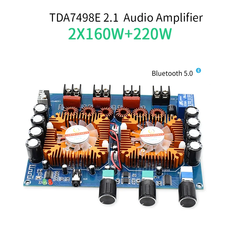 UNISIAN TDA7498E Bluetooth 5,0 Verstärker Digital High Power 2*160W + 220W 2,1 Kanal Audio Power Verstärker board DC32V
