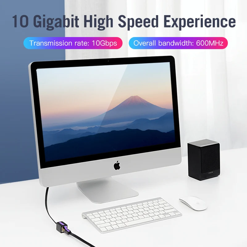 Vention Cat7 EthernetสายRJ45 Cat7/Cat6 Ethernet ExtenderสำหรับPCแล็ปท็อปโมเด็มRouterสายEthernet