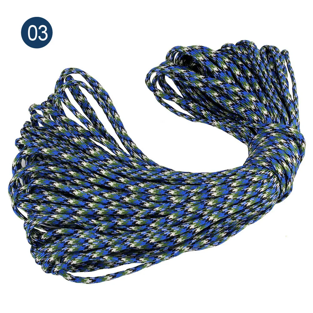 Paracord de 5mm y 7 núcleos para supervivencia, cordón de paracaídas, cuerda de Camping, escalada, senderismo, tendedero