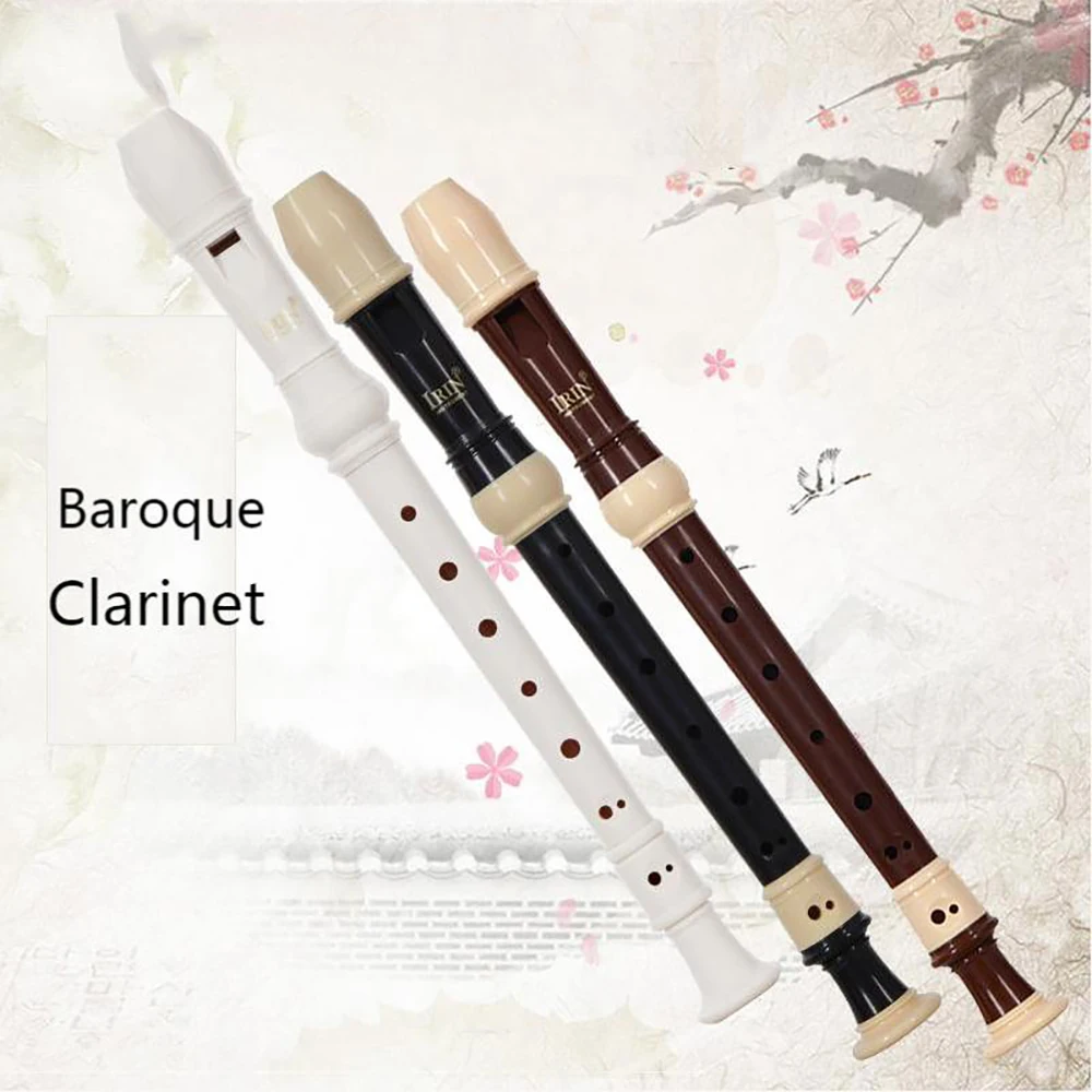 IRIN-clarinete barroco, grabador de instrumentos de viento de madera, flauta Vertical Soprano con Accesorios para Instrumentos Musicales, regalo para principiantes