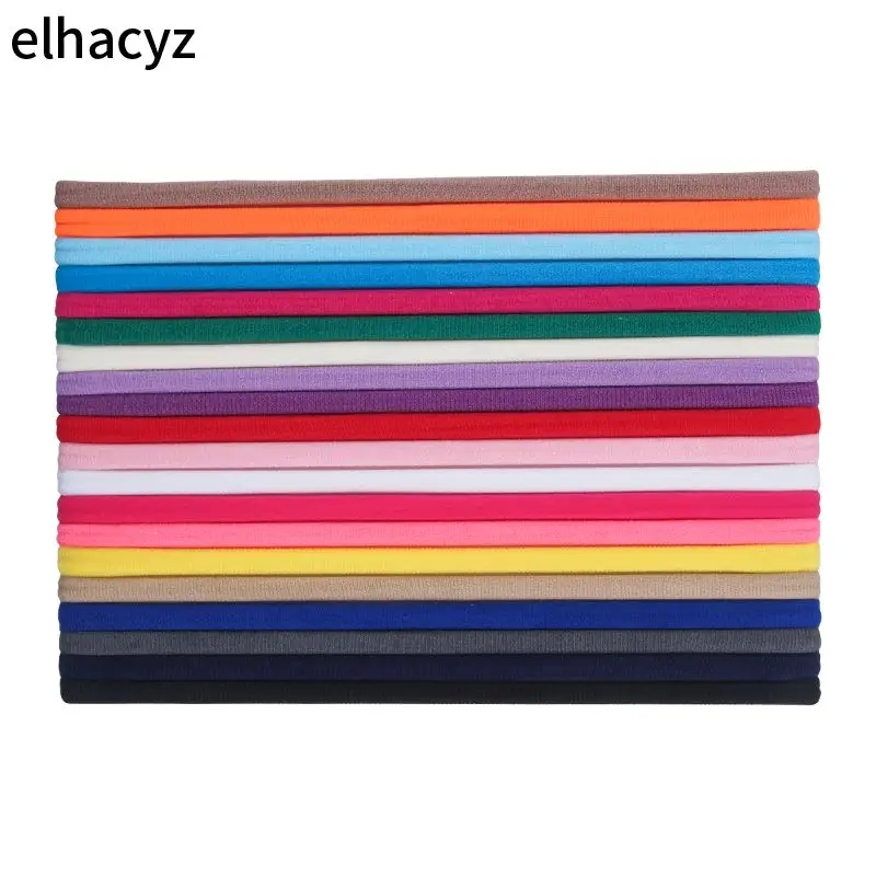 20Pcs/Lot Chic Hot-sale Super Nylon Elastic Solid Headband For Kids DIY Hair Accessories Fashion Head Wear Children Hair Band