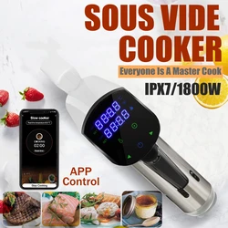 Cuiseur sous vide étanche IPX7, cowculator à immersion, cuisson précise, affichage numérique LCD, contrôle WiFi intelligent, 1800W