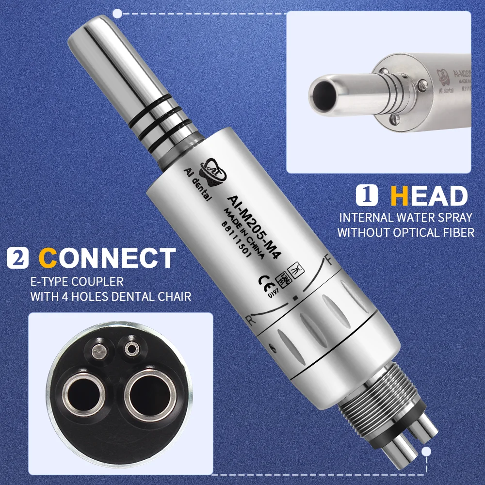 M205-M4 4 Hole Internal Water Spray E-Type Air Motor Low Speed Dental Handpiece Teeth Whitening Surgical Tools