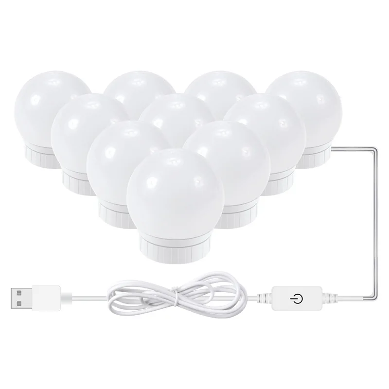 Gương Đèn Vanity Đèn Đèn Led Nhà Bàn Trang Điểm 12V Cắm Âm Trần Điều Khiển Cảm Ứng Trang Trí Vanity Mirror