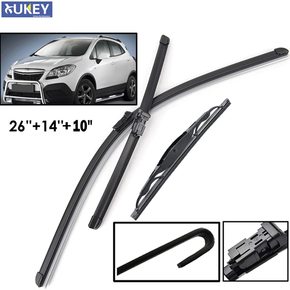 Xukey Front Rear Windscreen Wiper Blades For Opel Mokka Chevrolet Trax 2012 2013 2014 2015 2016 2017 Windshield For Buick Encore