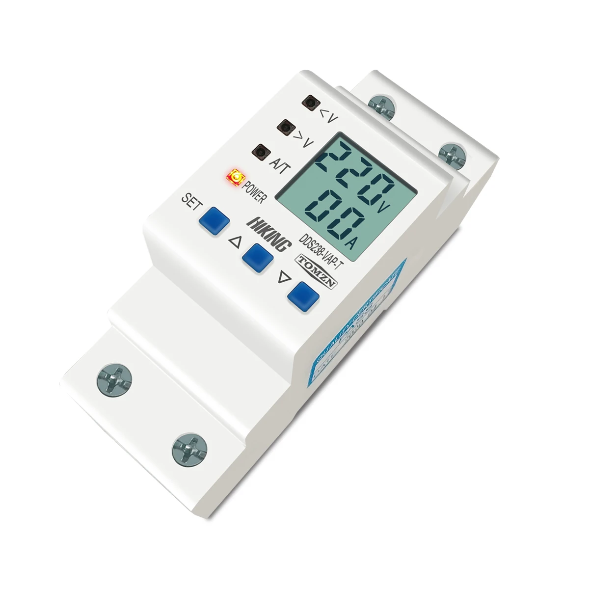 Din Rail Adjustable Over Under Voltage Protective Device Current Temperature Limit Protection Voltmeter Ammeter Kwh TOMZN