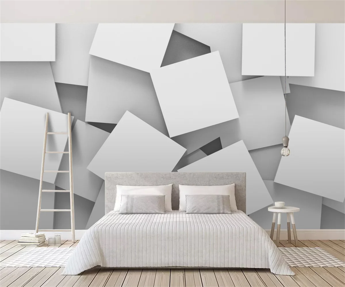 beibehang Customized modern minimalist retro 3D block space extension mural background wallpaper papel de parede papier peint