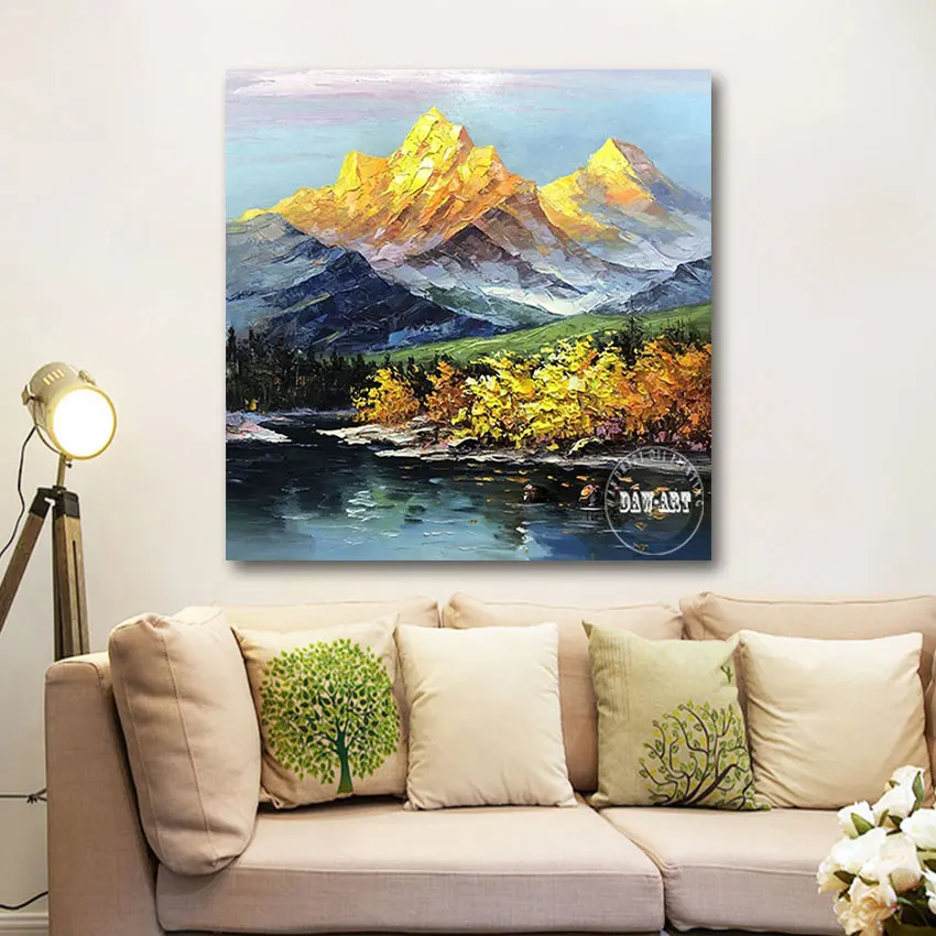 Natural Scenery Wall Picture Mountain Art Canvas Poster Abstract Frameless Spring Landscapes Oil Paintings Acrylic Decor Items