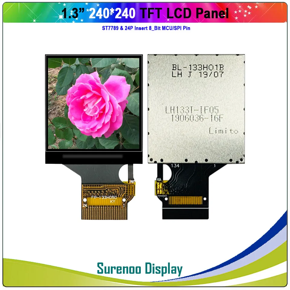 Imagem -04 - Módulo de Tela Lcd Tft 1.3 Painel de Tela com Módulo Lcm Integrado Condutor St7789 240x240 Polegadas