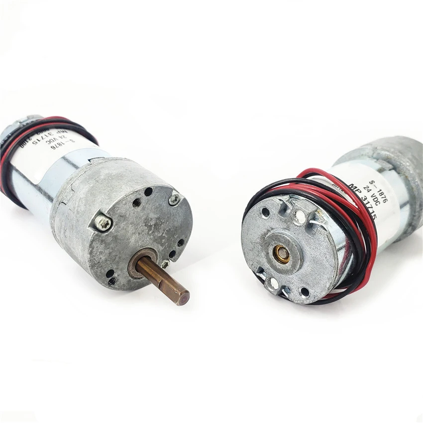 Precision DC 24V 49RPM 7-pole Rotor Micro Geared Motor High Torque Metal Gearbox Carbon Brush DC Motor Geared Motors For Pumps