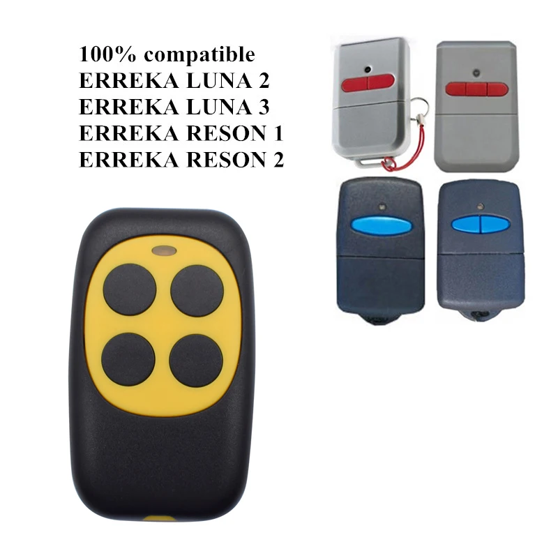 Copy ERREKA Remote Garage ERREKA LUNA/RESON1/RESON2 High Quality 433.92mhz Remote Control Garage Gate Door Garage Protections