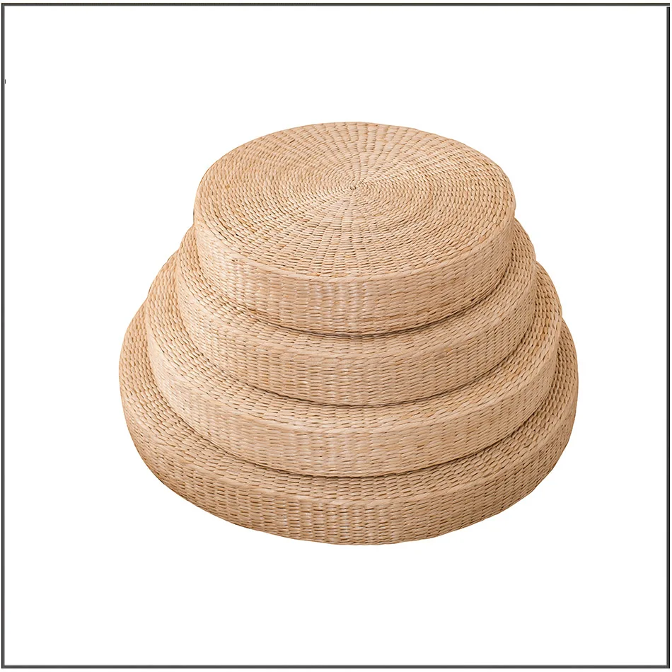 

Natural Fragrant Cattail Hand Woven Cushion, Straw Futon, Thickened Tatami Cushion, Tea Ceremony