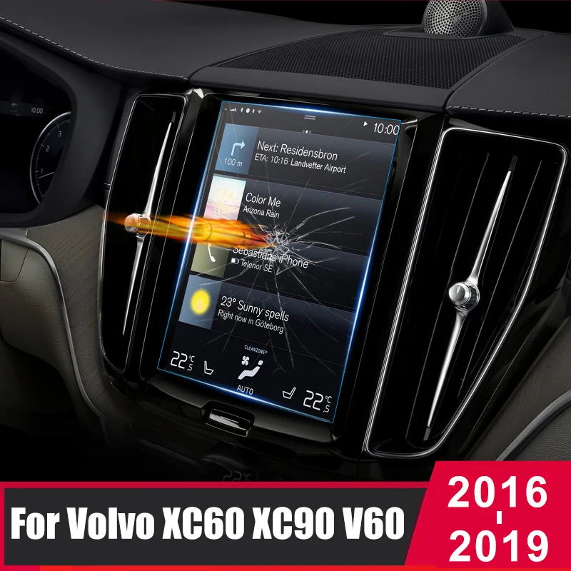 

For Volvo XC60 XC90 XC40 S90 V90 V60 2016 2017 2018 2019 Glass Car Navigation Screen Protector Touch Display Screen film Sticker