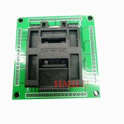 QFP64 programmer Socket Pitch 0.4mm Test Flash Programming Adapter QFP64 TQFP64 LQFP64 Clamshell Structure Burn in