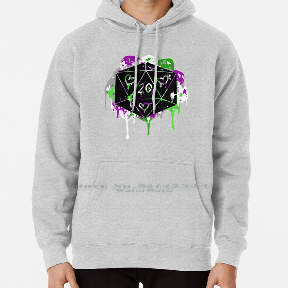 Stealth Aroace Pride Dice Print Hoodie Sweater 6xl Cotton Disabled Artist And 5e Dice Art Dnd Dice D D Art D D Dice D D D20 D20