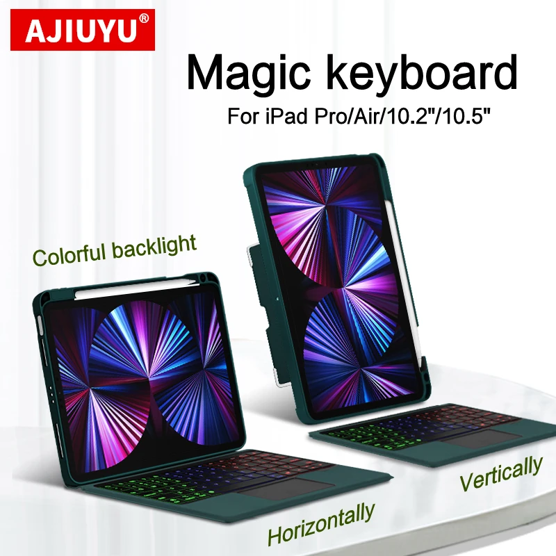 

Magic Keyboard For iPad Pro 11 Inch 12.9 3th 10.5" 10.2" 2021 2020 Air 4 5 2022 Keyboard Case TouchPad Backlight Separable Cover