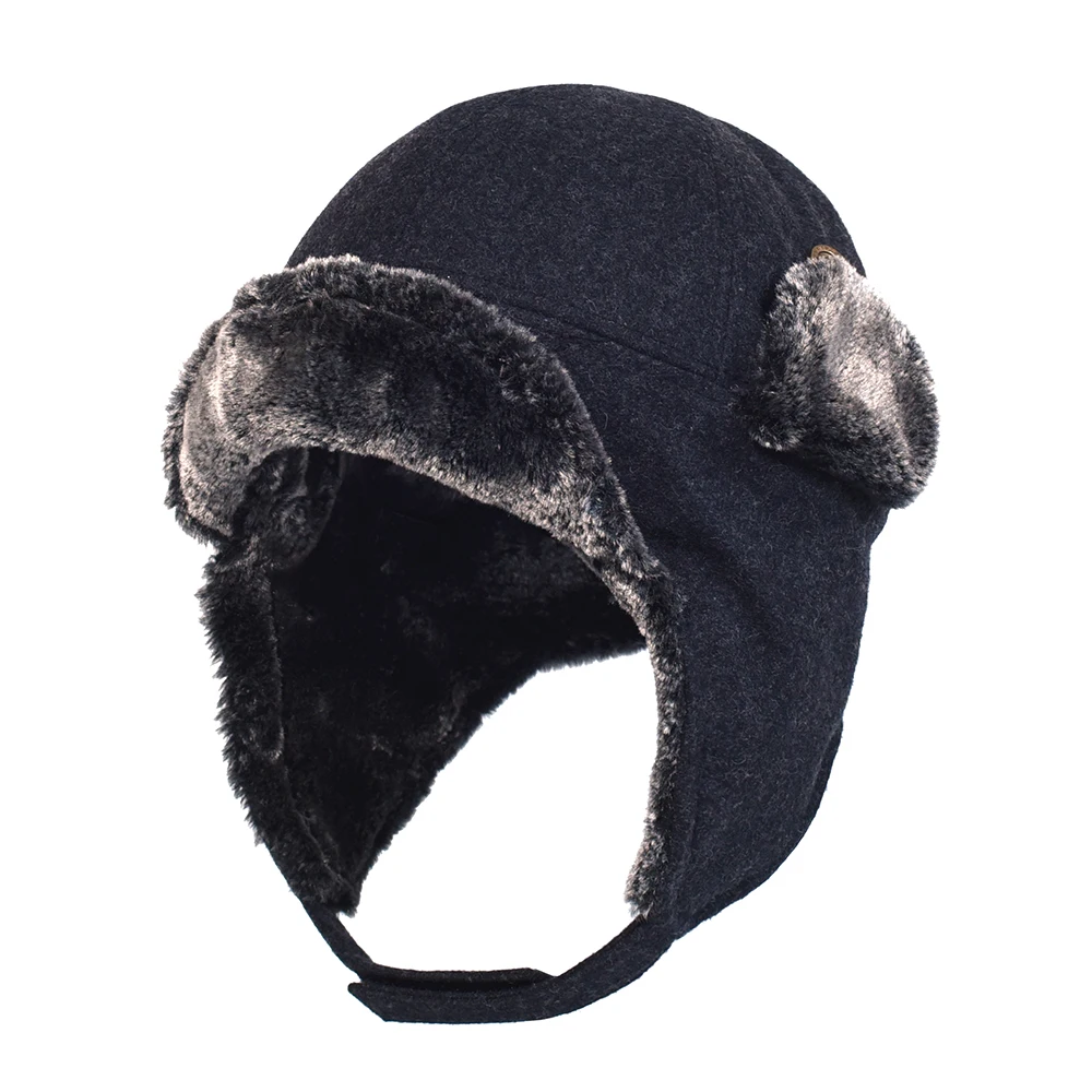 Trapper Winter Hats for Men Trooper Russian Warm Cap with Ear Flaps Women Ushanka Bomber Fur Hats