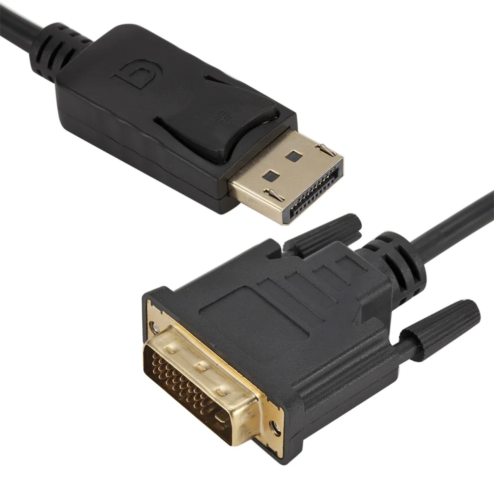 LccKaa DP Displayport a DVI cable 1,8 M DP a DVI cable Adaptador convertidor Displayport in to DVI out para HP Dell Asus