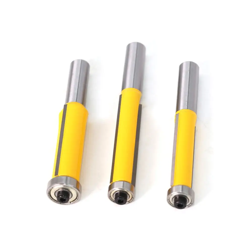 12mm Shank 50,64mm Flush Trim Router Bit with Bearing for Wood Template Pattern Bit Tungsten Carbide Woodworking tools