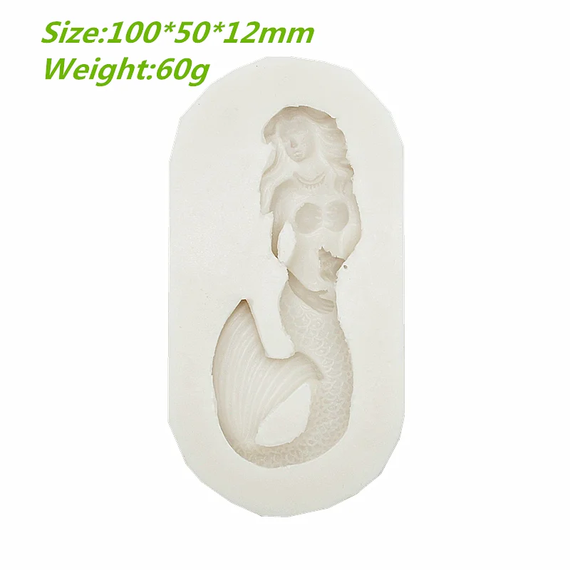 4 Kinds of Mermaid Silicone Mold Kitchen Baking Tool Resin DIY Cake Chocolate Fondant Moulds Pastry Dessert Lace Decoration