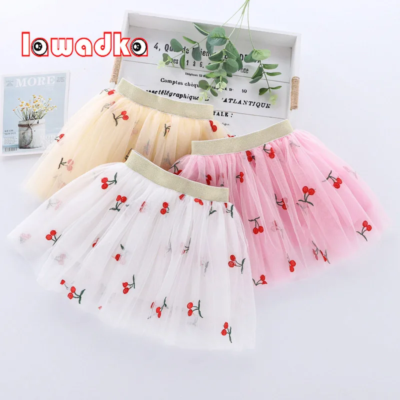 

Lawadka Summer Skirts For Girls Cotton Lace Mini Tutu Short Skirt Fashion Baby Girl Clothes Mesh Skirts Embroidery Clothing 2021