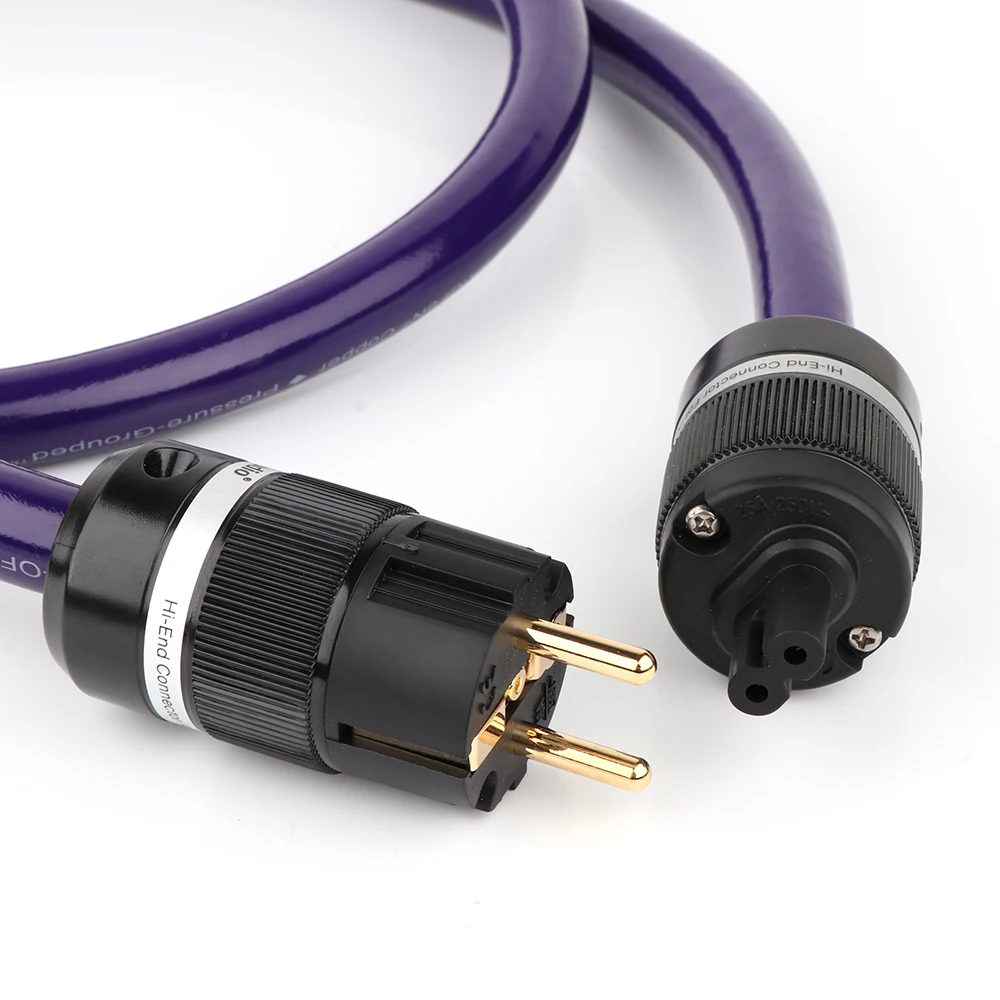 Preffair D516 AC Schuko power cable with Monosaudio pure copper Power connectors figure 8 Power cable hifi supply power cable