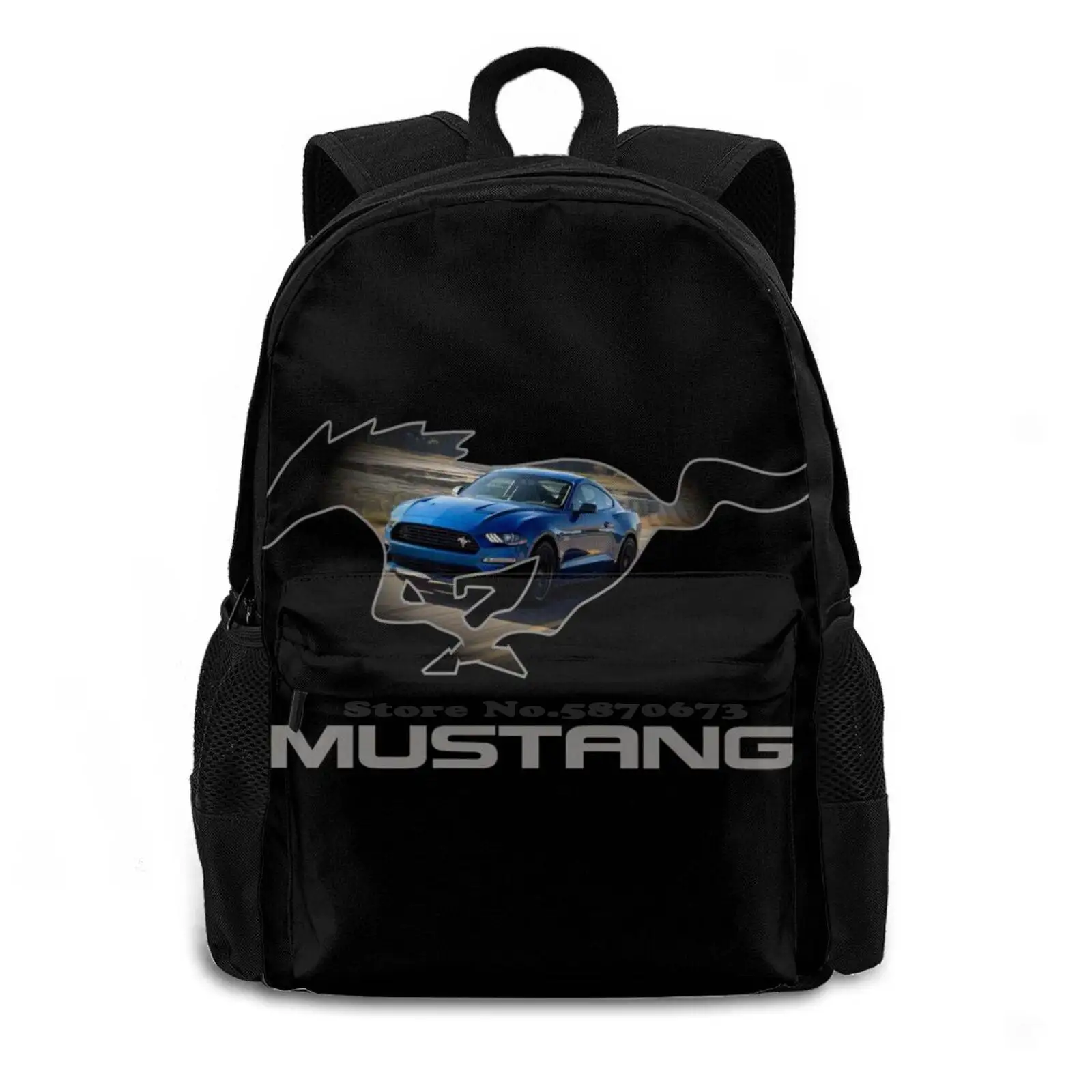 Gt Design Backpack For Student School Laptop Travel Bag Cartist Blue Horse Dynamic Emblem Clive Botha