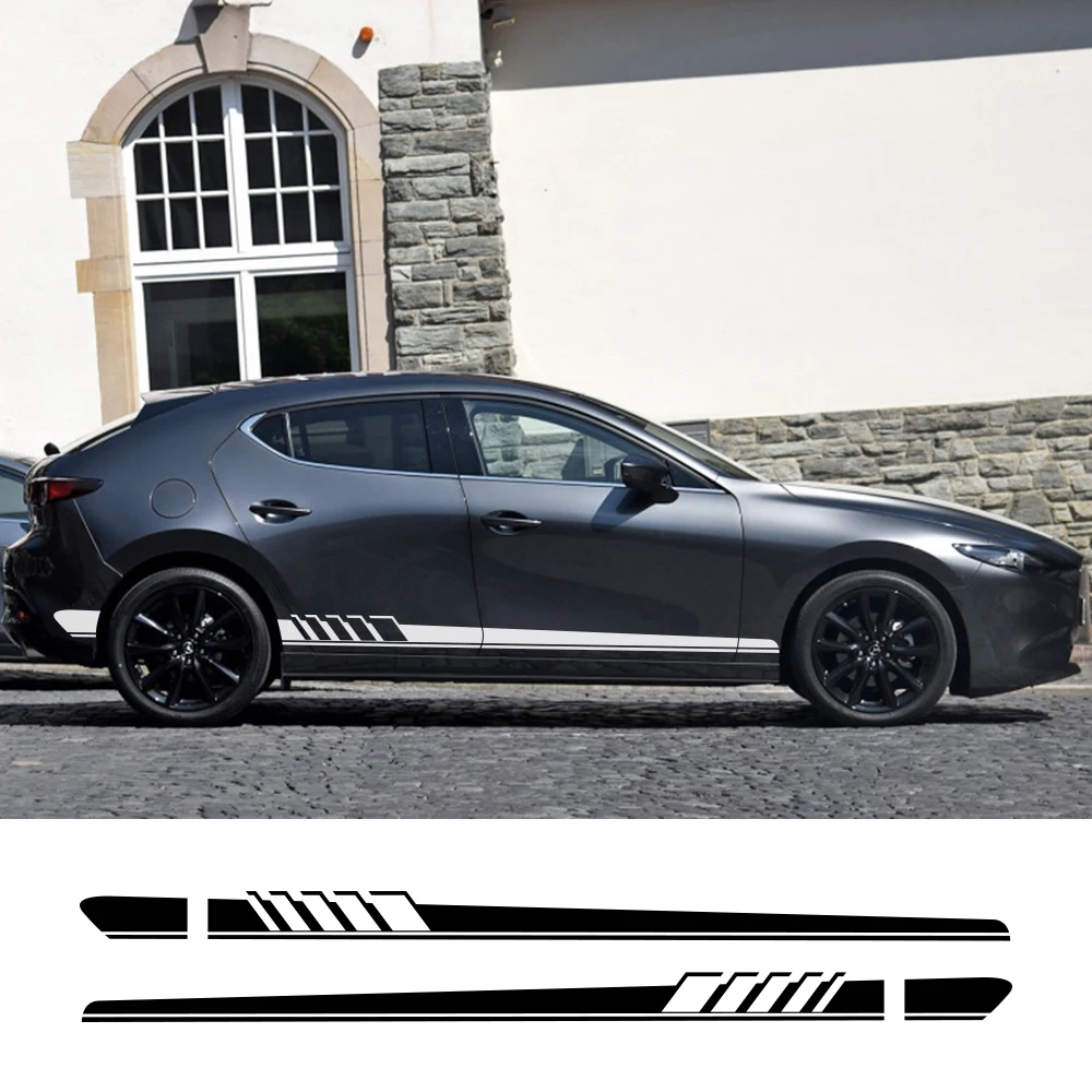 For Mazda Axela Atenza MS MPS Demio CX-5 CX5 CX-3 CX3 2Pcs Car Side Sticker Auto Vinyl Film Decal Styling Car Tuning Accessories