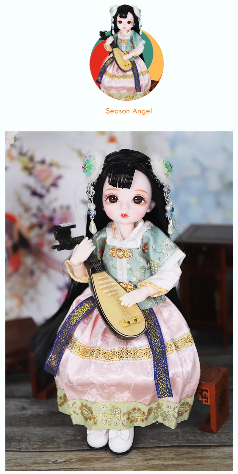DBS DREAM FAIRY Puppe 1/6 BJD Name von Little Angel, mechanischer Gelenkkörper mit Make-up, inklusive Kopfhaut, Augen, Kleidung für Mädchen SD – Detail 23