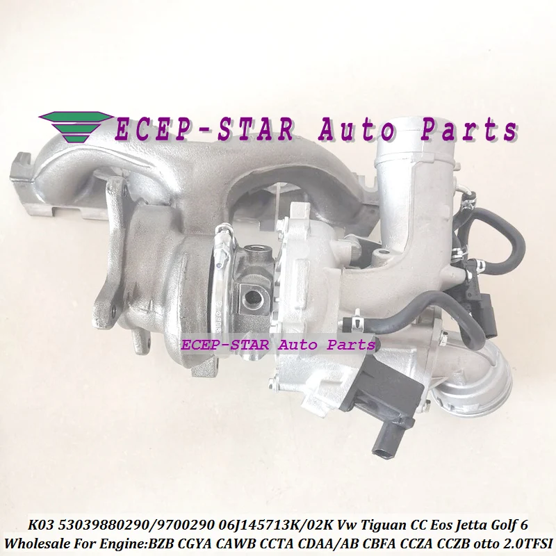 Turbo K03 53039700290 53039880290 06J145713K para Volkswagen Tiguan Eos golf GTI Jetta para Seat Exeo A4Q A3 2.0L 06J145701T