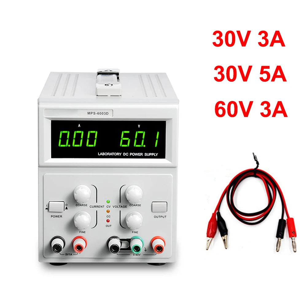 

60V 3A Laboratory Power Supply Digital Display Adjustable Switching DC Power Supply Voltage Regulator 30V 5A