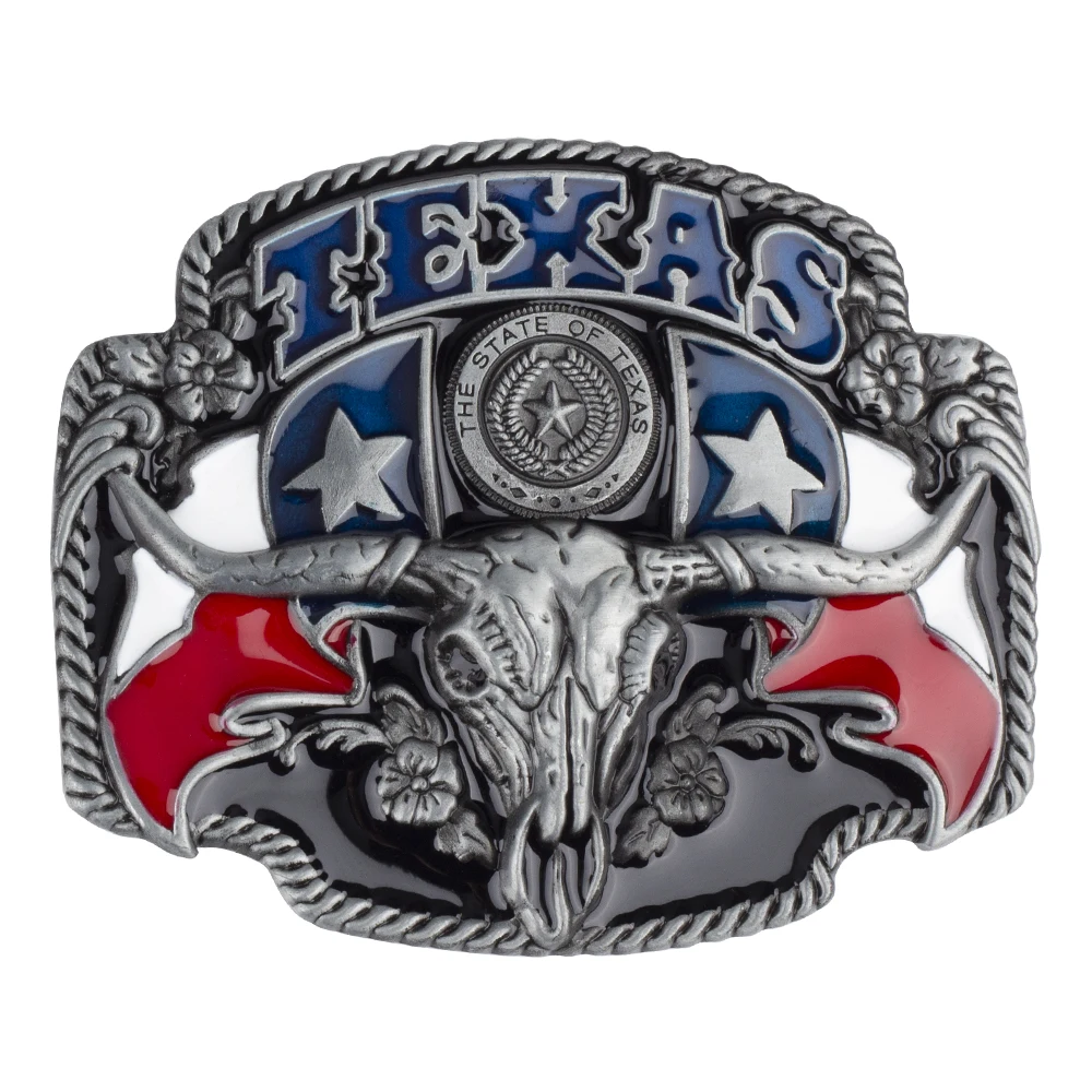 the cowboys of the west belt buckle Metal belt buckle Texas cow fashion zinc alloy belt buckle for 4.0 belt