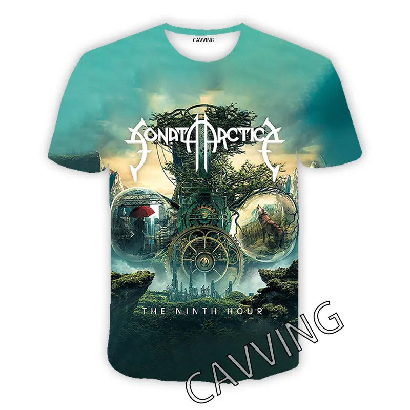 

New Fashion Women/Men's 3D Print Sonata Arctica Band Casual T-shirts Hip Hop Tshirts Harajuku Styles Tops Clothing